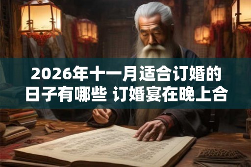 2026年十一月适合订婚的日子有哪些 订婚宴在晚上合适吗