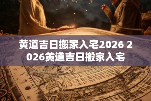 黄道吉日搬家入宅2026 2026黄道吉日搬家入宅