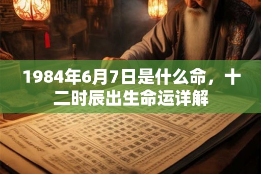 1984年6月7日是什么命,十二时辰出生命运详解 1984年6月7日是什么命,十二时辰出生命运详解