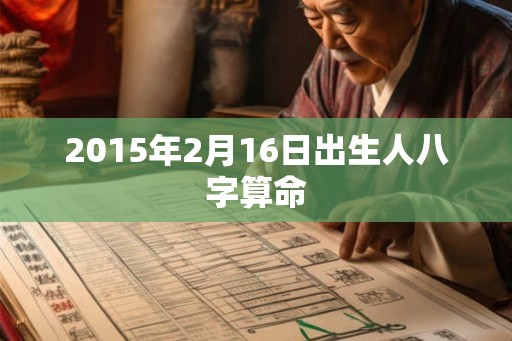 2015年2月16日出生人八字算命 2015年2月16日出生人八字算命