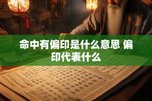 命中有偏印是什么意思 偏印代表什么