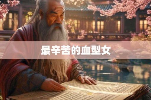 最辛苦的血型女
