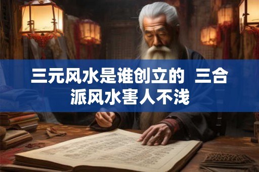 三元风水是谁创立的  三合派风水害人不浅