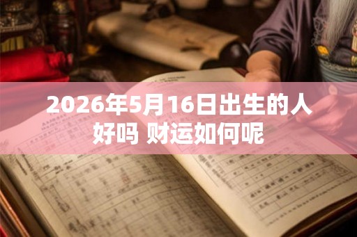 2026年5月16日出生的人好吗 财运如何呢 2026年5月16日出生的人好吗 财运如何呢