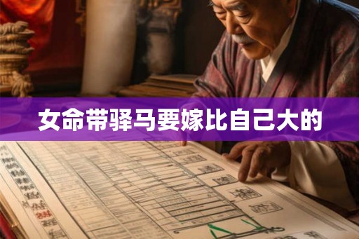 女命带驿马要嫁比自己大的