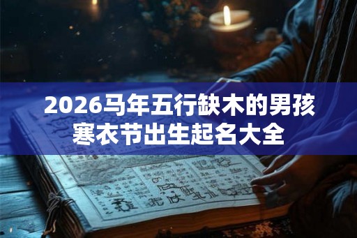 2026马年五行缺木的男孩寒衣节出生起名大全