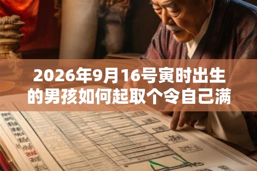 2026年9月16号寅时出生的男孩如何起取个令自己满意的名字和五行属性