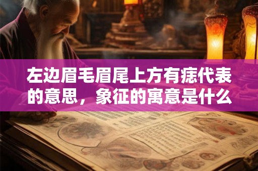 左边眉毛眉尾上方有痣代表的意思，象征的寓意是什么？