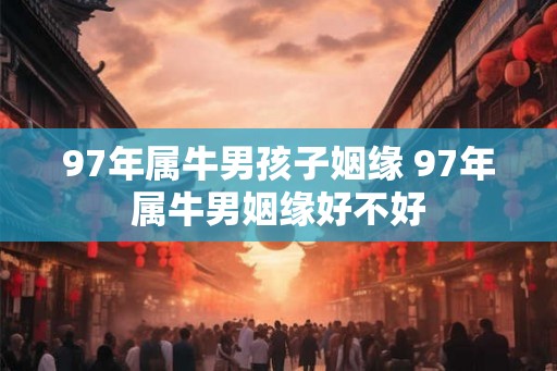 97年属牛男孩子姻缘 97年属牛男姻缘好不好