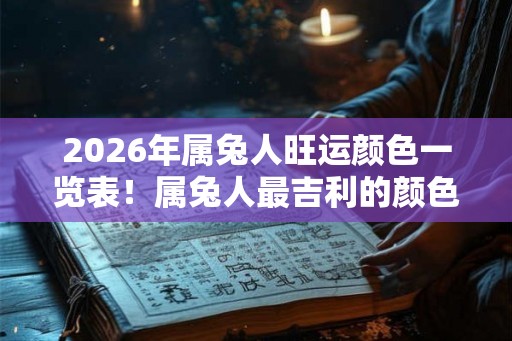 2026年属兔人旺运颜色一览表！属兔人最吉利的颜色是什么