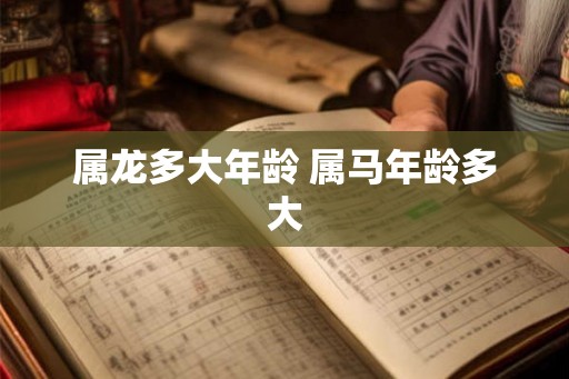 属龙多大年龄 属马年龄多大