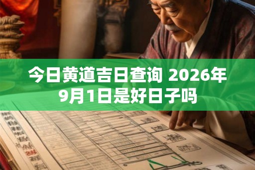 今日黄道吉日查询 2026年9月1日是好日子吗 今日黄道吉日查询 2026年9月1日是好日子吗