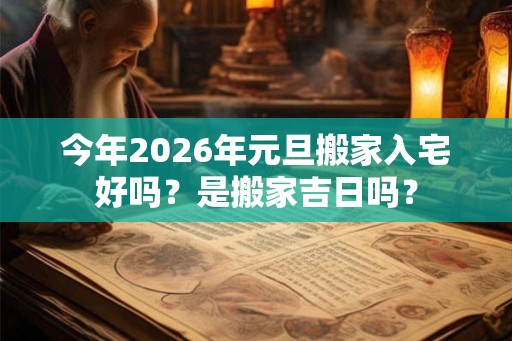 今年2026年元旦搬家入宅好吗?是搬家吉日吗? 今年2026年元旦搬家入宅好吗?是搬家吉日吗?