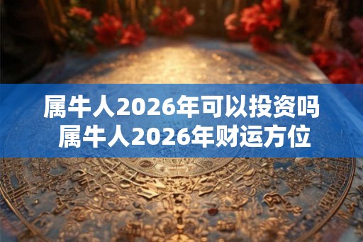 属牛人2026年可以投资吗 属牛人2026年财运方位