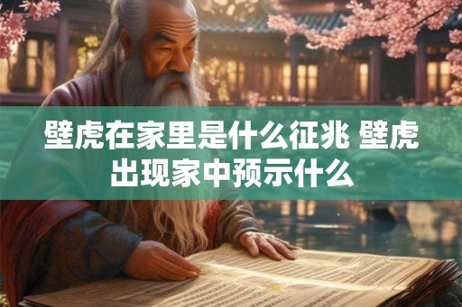 壁虎在家里是什么征兆 壁虎出现家中预示什么