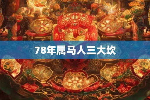 78年属马人三大坎