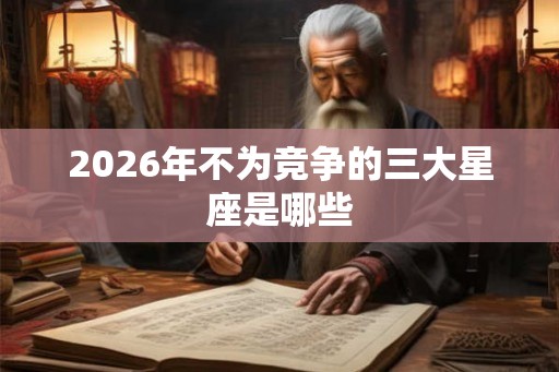 2026年不为竞争的三大星座是哪些