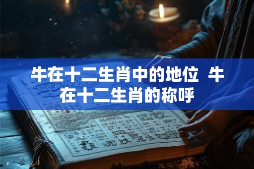 牛在十二生肖中的地位  牛在十二生肖的称呼