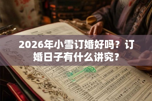 2026年小雪订婚好吗？订婚日子有什么讲究？