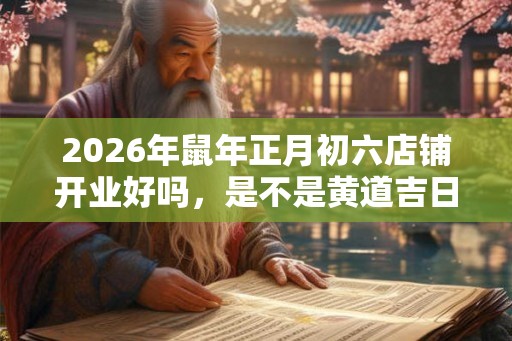 2026年鼠年正月初六店铺开业好吗，是不是黄道吉日？