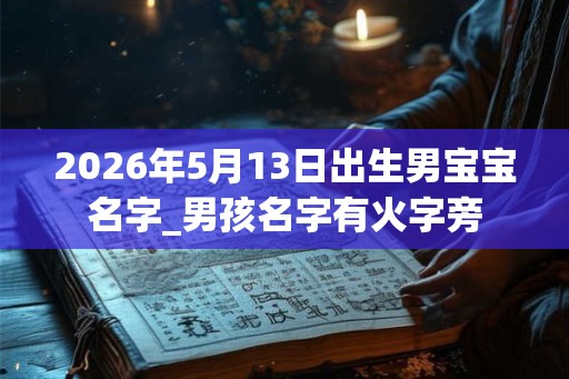 2026年5月13日出生男宝宝名字_男孩名字有火字旁