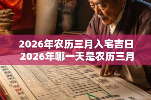 2026年农历三月入宅吉日 2026年哪一天是农历三月入宅吉日 2026年农历三月入宅吉日 2026年哪一天是农历三月入宅吉日