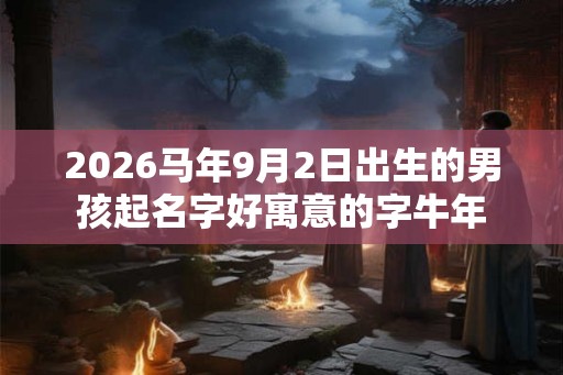 2026马年9月2日出生的男孩起名字好寓意的字牛年