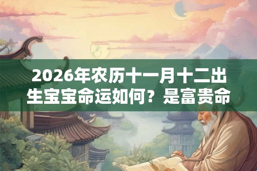 2026年农历十一月十二出生宝宝命运如何？是富贵命吗？