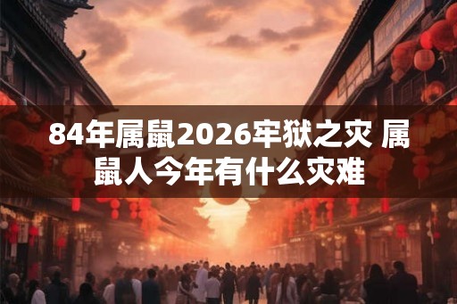 84年属鼠2026牢狱之灾 属鼠人今年有什么灾难
