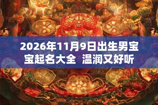 2026年11月9日出生男宝宝起名大全  温润又好听