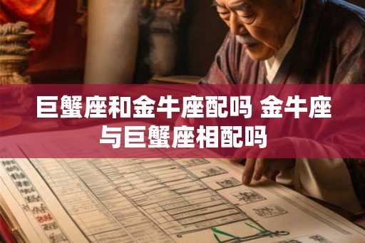 巨蟹座和金牛座配吗 金牛座与巨蟹座相配吗