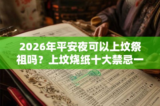 2026年平安夜可以上坟祭祖吗？上坟烧纸十大禁忌一览！