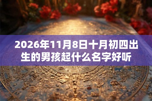 2026年11月8日十月初四出生的男孩起什么名字好听