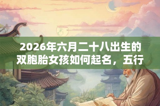 2026年六月二十八出生的双胞胎女孩如何起名，五行属什么