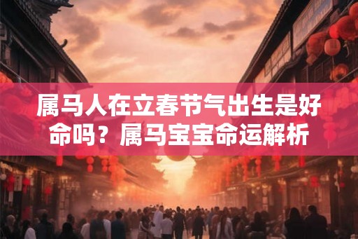 属马人在立春节气出生是好命吗？属马宝宝命运解析