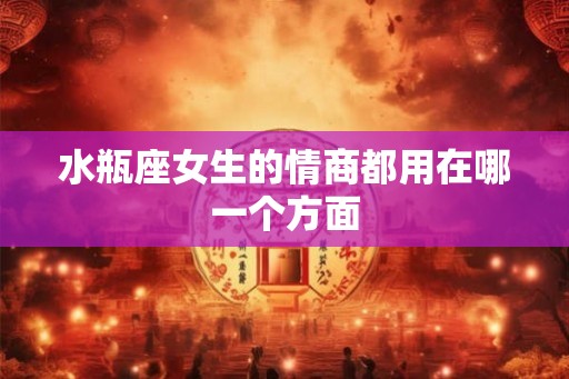 水瓶座女生的情商都用在哪一个方面