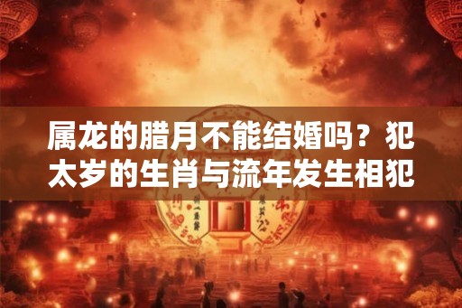 属龙的腊月不能结婚吗？犯太岁的生肖与流年发生相犯情况解析