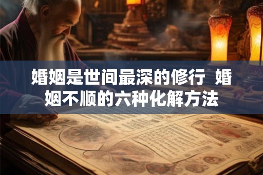 婚姻是世间最深的修行  婚姻不顺的六种化解方法