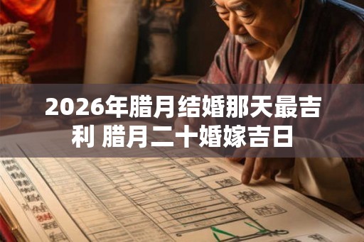 2026年腊月结婚那天最吉利 腊月二十婚嫁吉日