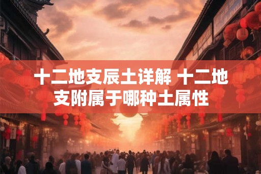 十二地支辰土详解 十二地支附属于哪种土属性