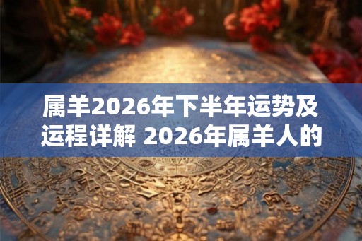 属羊2026年下半年运势及运程详解 2026年属羊人的全年每月运势