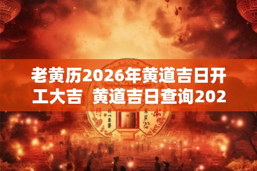 老黄历2026年黄道吉日开工大吉  黄道吉日查询2026