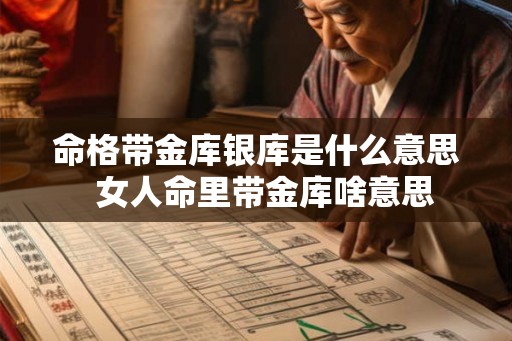 命格带金库银库是什么意思  女人命里带金库啥意思