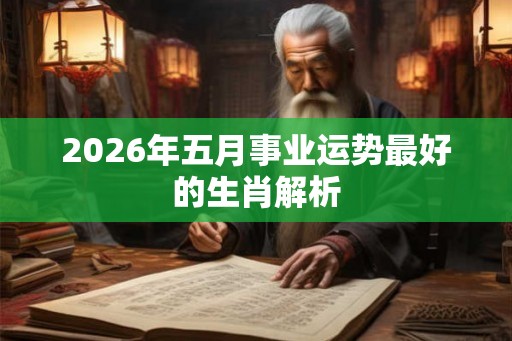 2026年五月事业运势最好的生肖解析