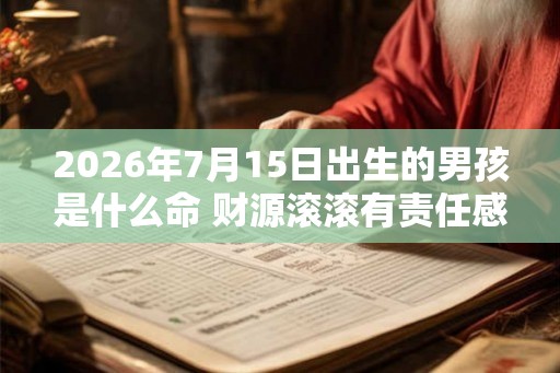 2026年7月15日出生的男孩是什么命 财源滚滚有责任感
