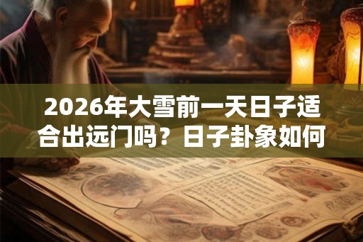 2026年大雪前一天日子适合出远门吗？日子卦象如何？