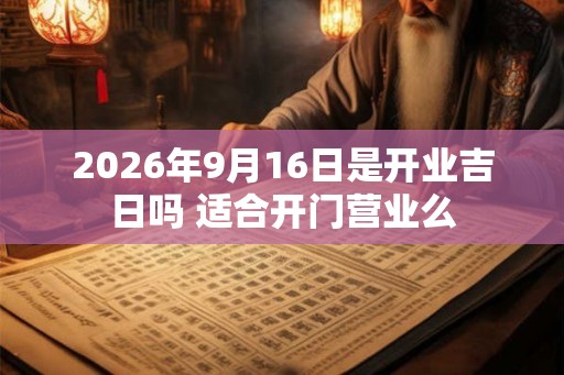 2026年9月16日是开业吉日吗 适合开门营业么 2026年9月16日是开业吉日吗 适合开门营业么