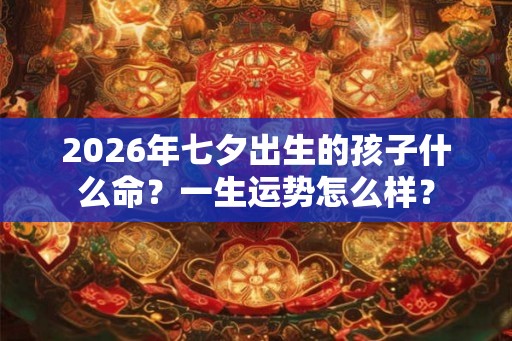 2026年七夕出生的孩子什么命？一生运势怎么样？