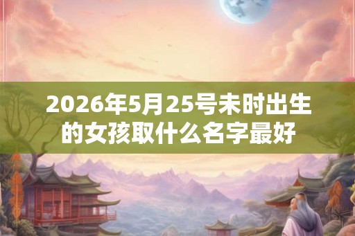 2026年5月25号未时出生的女孩取什么名字最好