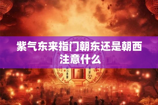 紫气东来指门朝东还是朝西 注意什么